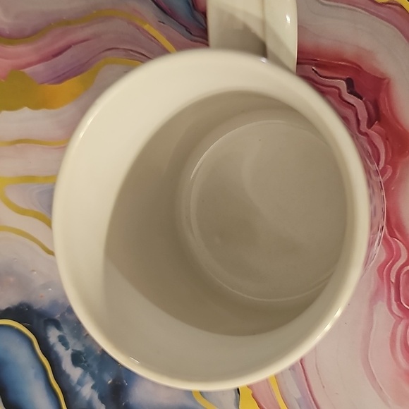 White Mug with Blue Nautical Print - Picture 3 of 4